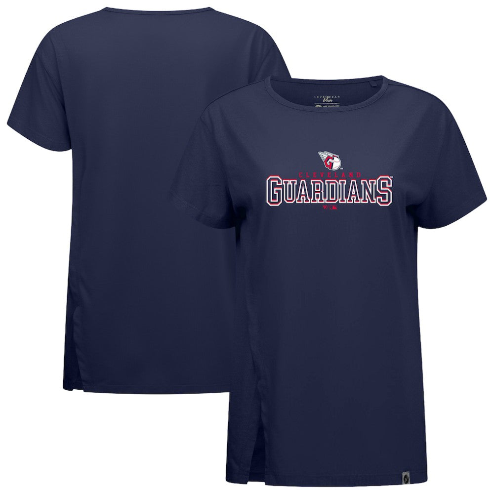 Cleveland Guardians Levelwear Women's Influx Journey T-Shirt - Navy T-shirts