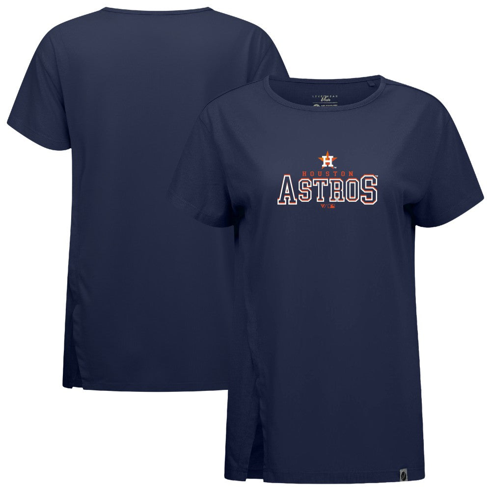 Houston Astros Levelwear Women's Influx Journey T-Shirt - Navy T-shirts