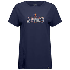 Houston Astros Levelwear Women's Influx Journey T-Shirt - Navy T-shirts