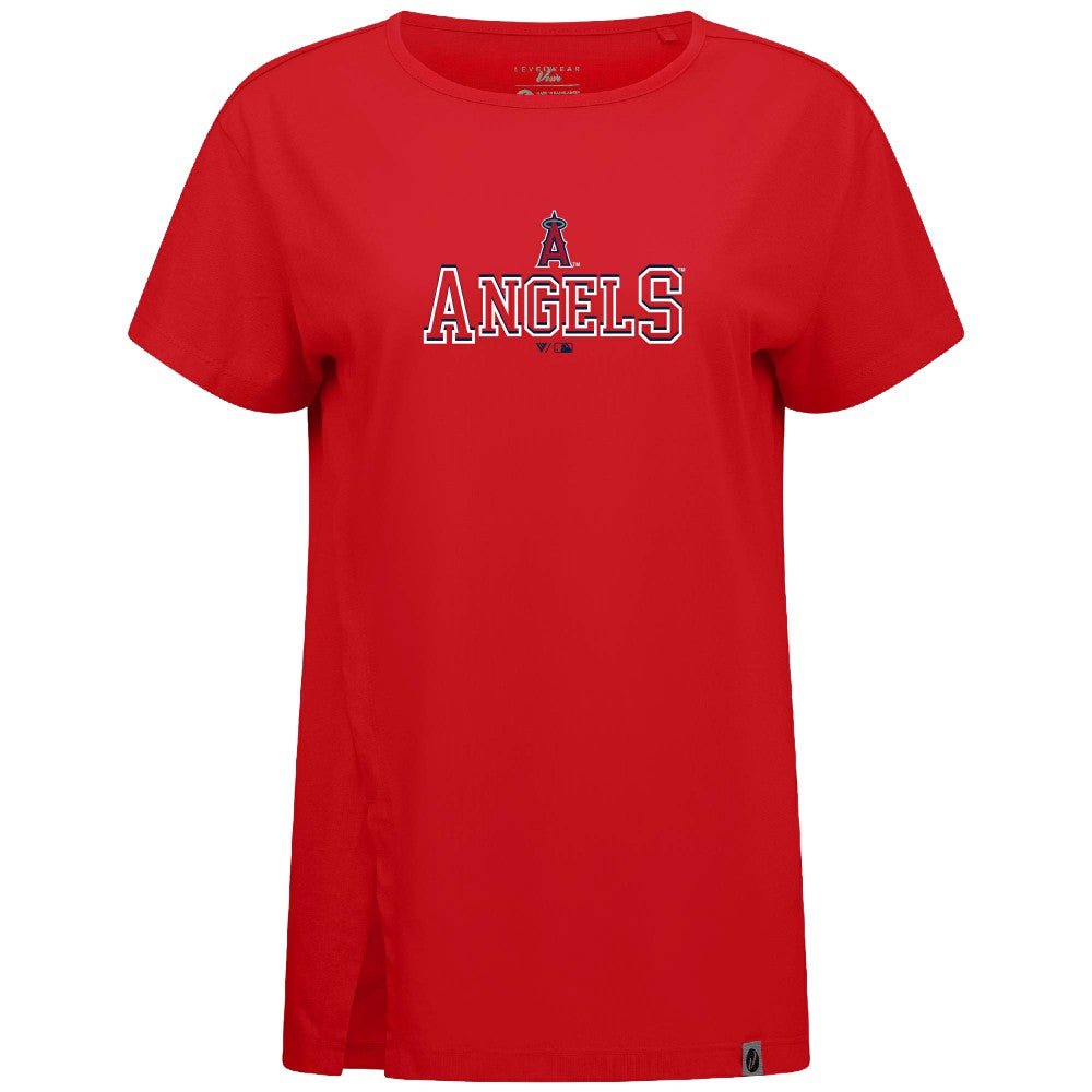 Los Angeles Angels Levelwear Women's Influx Journey T-Shirt - Red T-shirts