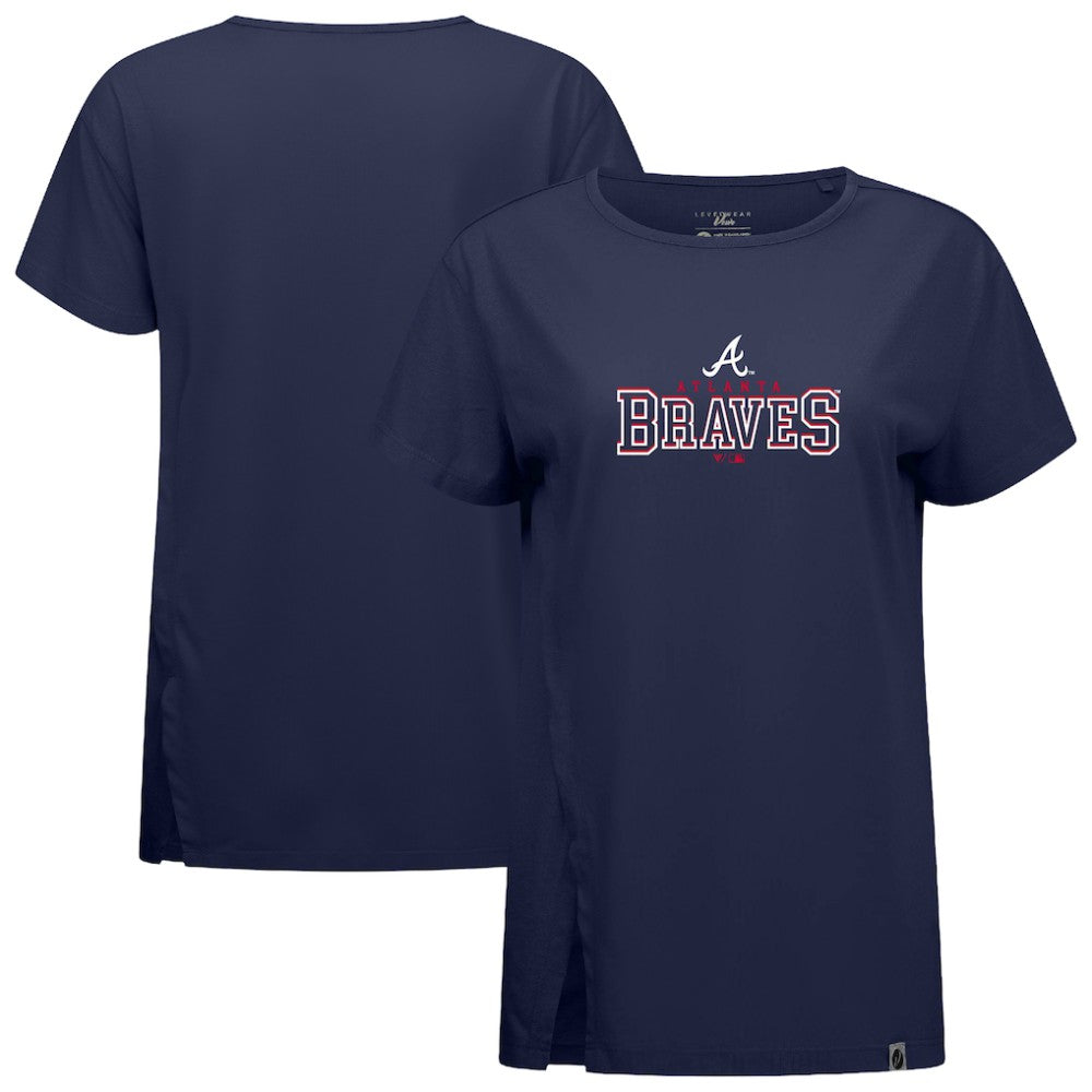 Atlanta Braves Levelwear Women's Influx Journey T-Shirt - Navy T-shirts