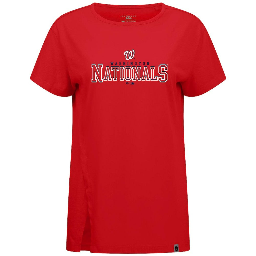 Washington Nationals Levelwear Women's Influx Journey T-Shirt - Red T-shirts