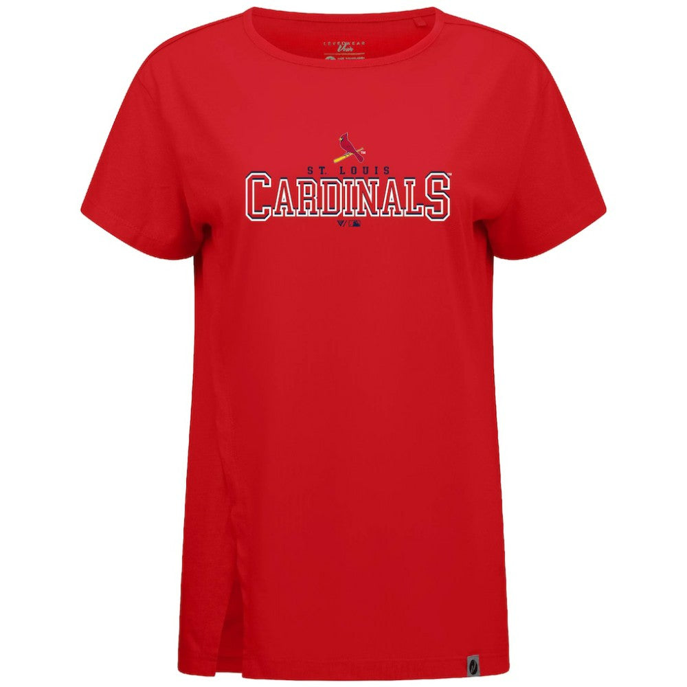 St. Louis Cardinals Levelwear Women's Influx Journey T-Shirt - Red T-shirts