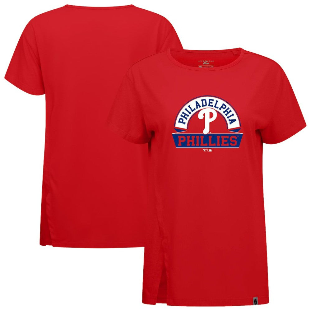 Philadelphia Phillies Levelwear Women's Influx Banner Arch T-Shirt - Red T-shirts