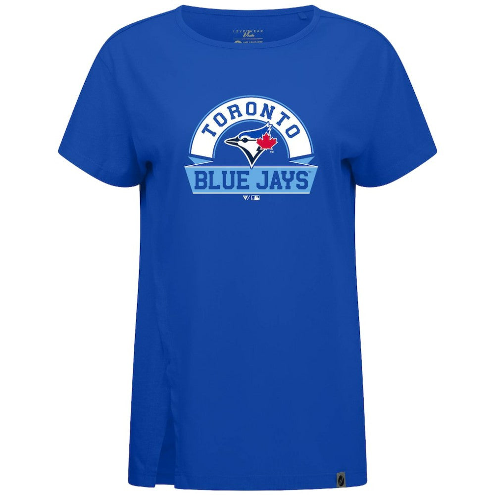 Toronto Blue Jays Levelwear Women's Influx Banner Arch T-Shirt - Royal T-shirts