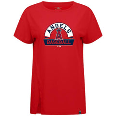 Los Angeles Angels Levelwear Women's Influx Banner Arch T-Shirt - Red T-shirts