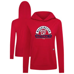 Washington Nationals Levelwear Women's Relay Banner Arch Long Sleeve T-Shirt Hoodie - Red Hoodies