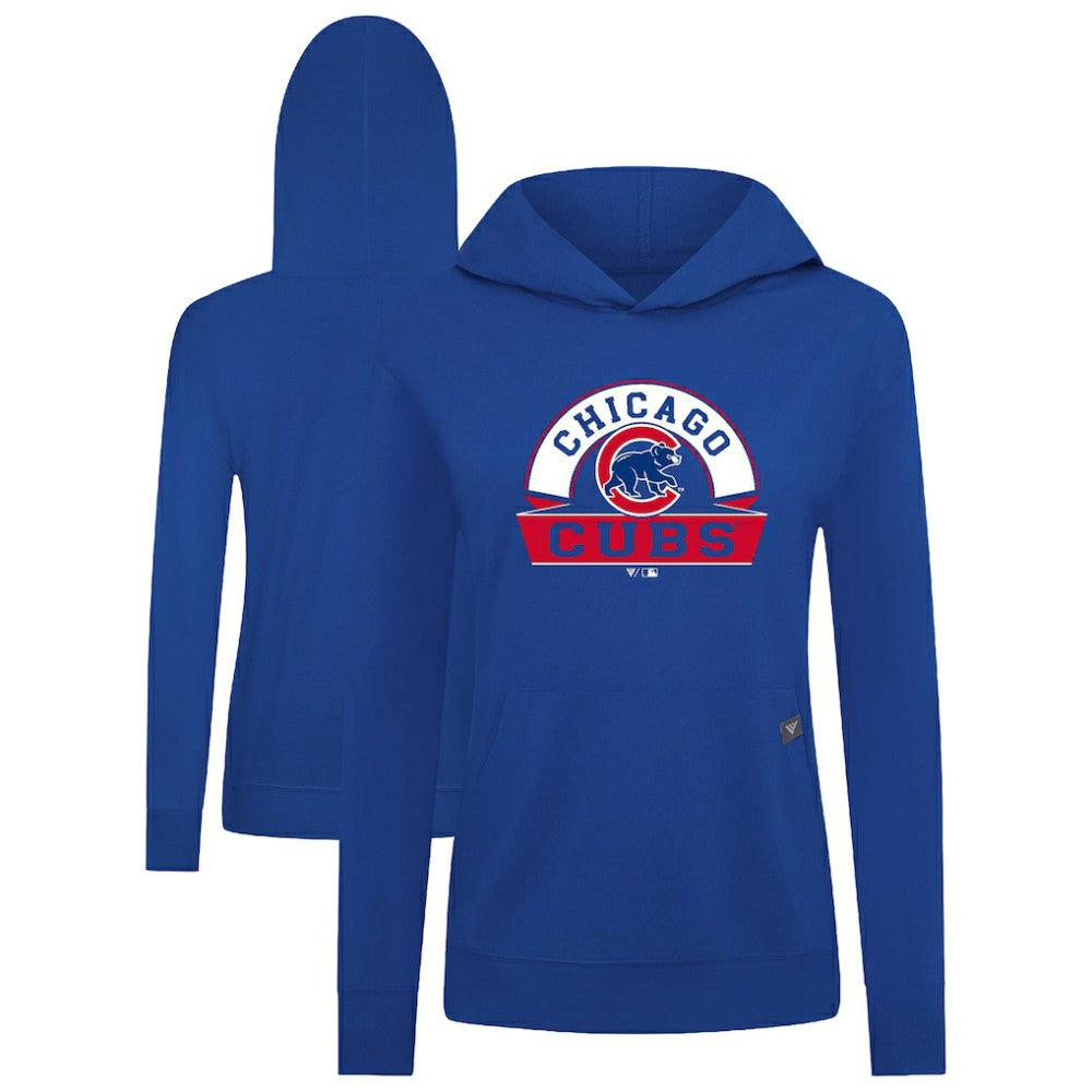 Chicago Cubs Levelwear Women's Relay Banner Arch Long Sleeve T-Shirt Hoodie - Royal Hoodies