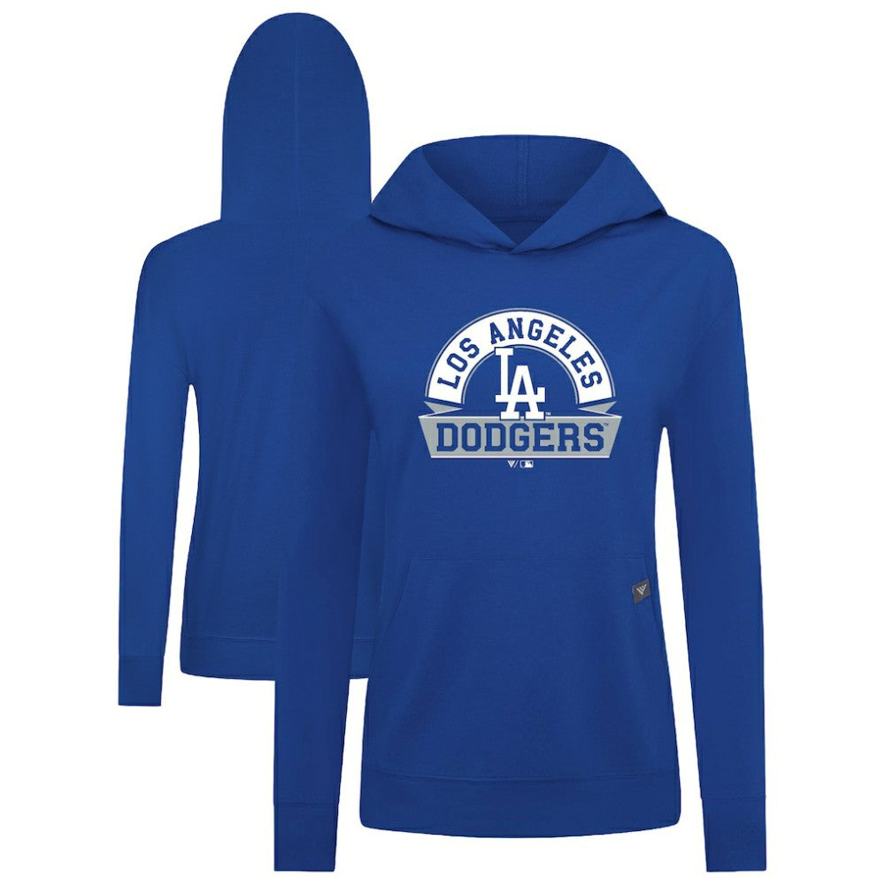 Los Angeles Dodgers Levelwear Women's Relay Banner Arch Long Sleeve T-Shirt Hoodie - Royal Hoodies