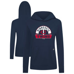 Minnesota Twins Levelwear Women's Relay Banner Arch Long Sleeve T-Shirt Hoodie - Navy Hoodies