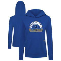 Kansas City Royals Levelwear Women's Relay Banner Arch Long Sleeve T-Shirt Hoodie - Royal Hoodies