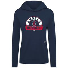 Los Angeles Angels Levelwear Women's Relay Banner Arch Long Sleeve T-Shirt Hoodie - Navy Hoodies