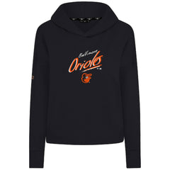 Baltimore Orioles Levelwear Women's Sweet Sizzle Tri-Blend Hoodie - Black Hoodies