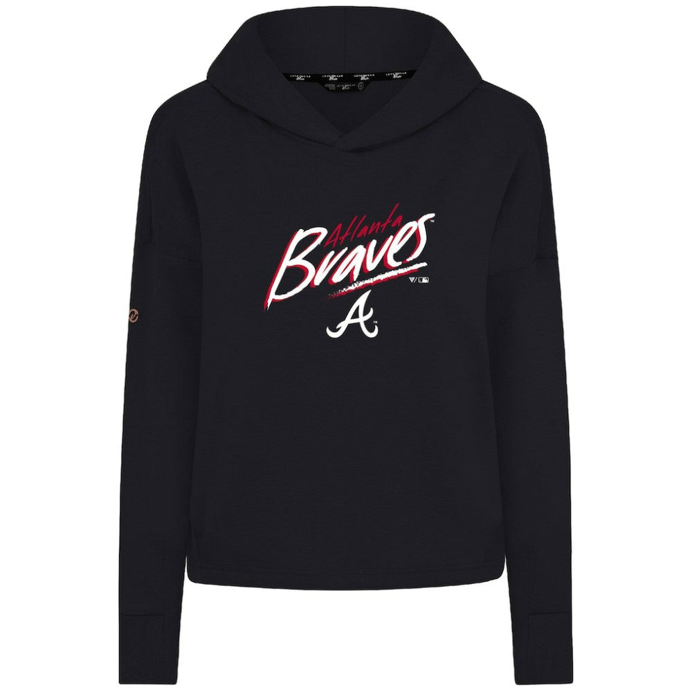 Atlanta Braves Levelwear Women's Sweet Sizzle Tri-Blend Hoodie - Black Hoodies