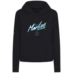 Miami Marlins Levelwear Women's Sweet Sizzle Tri-Blend Hoodie - Black Hoodies