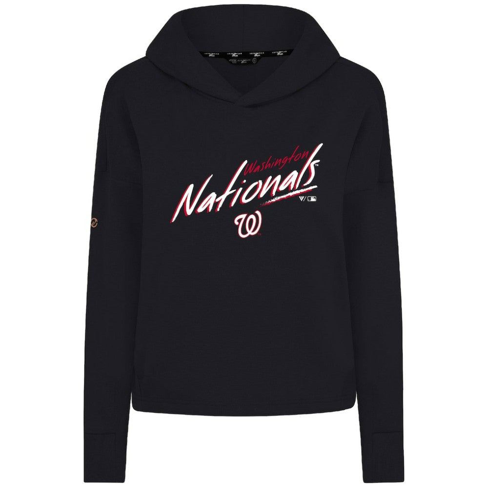 Washington Nationals Levelwear Women's Sweet Sizzle Tri-Blend Hoodie - Black Hoodies