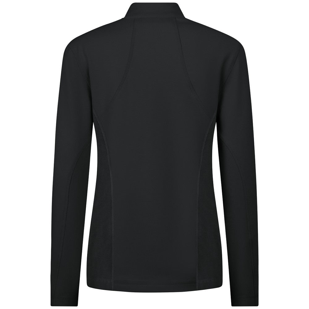 Milwaukee Brewers Levelwear Women's Upright Insignia 2.0 Quarter-Zip Tri-Blend Top - Black Tops