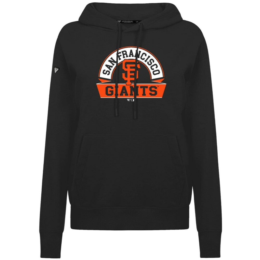 San Francisco Giants Levelwear Women's Adorn Banner Arch Hoodie - Black Hoodies