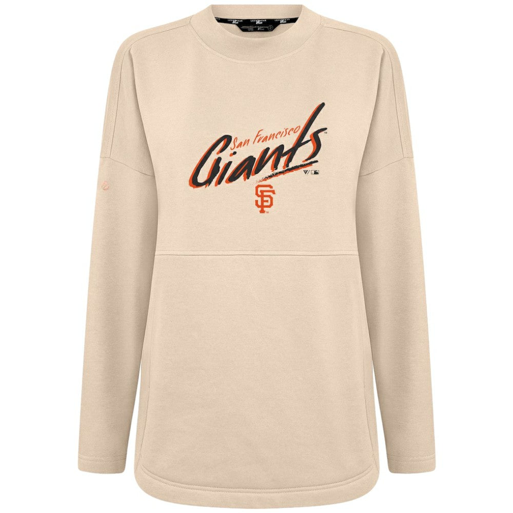 San Francisco Giants Levelwear Women's Oversized Beaudry Sizzle Top - Khaki Tops