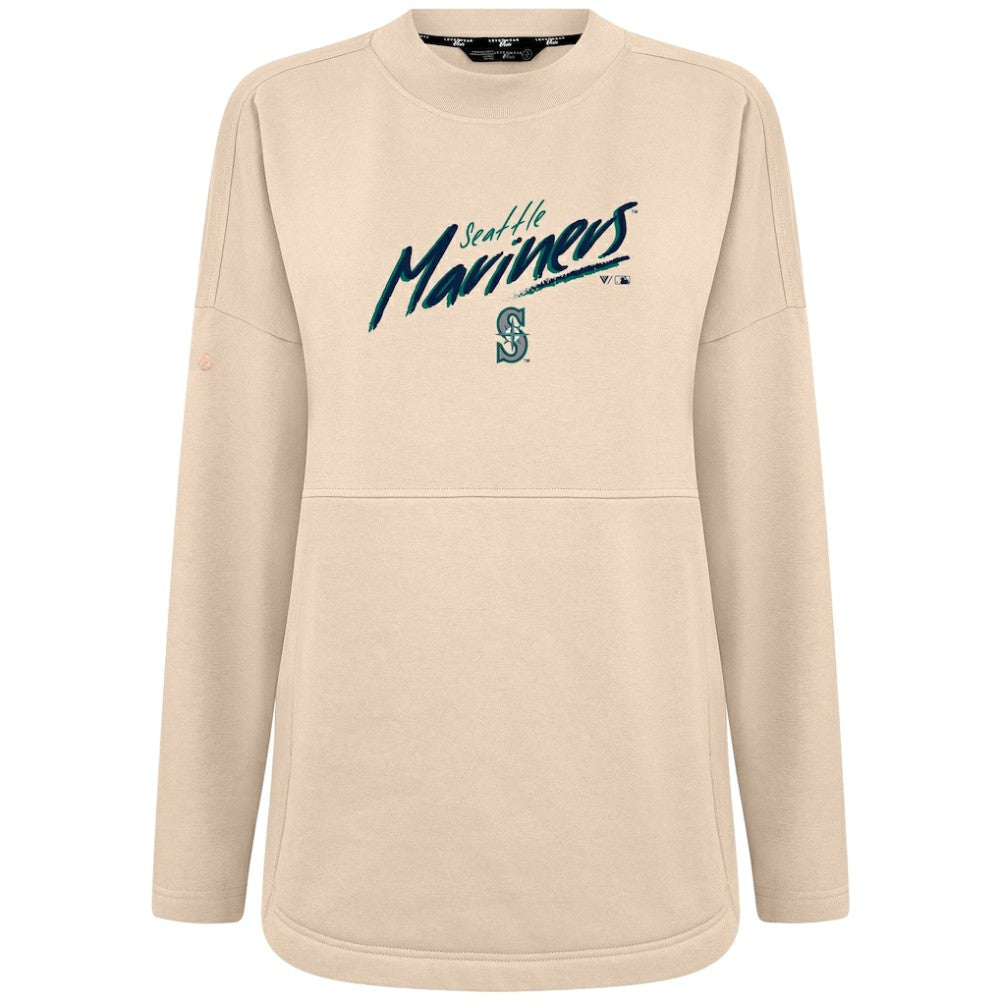 Seattle Mariners Levelwear Women's Oversized Beaudry Sizzle Top - Khaki Tops