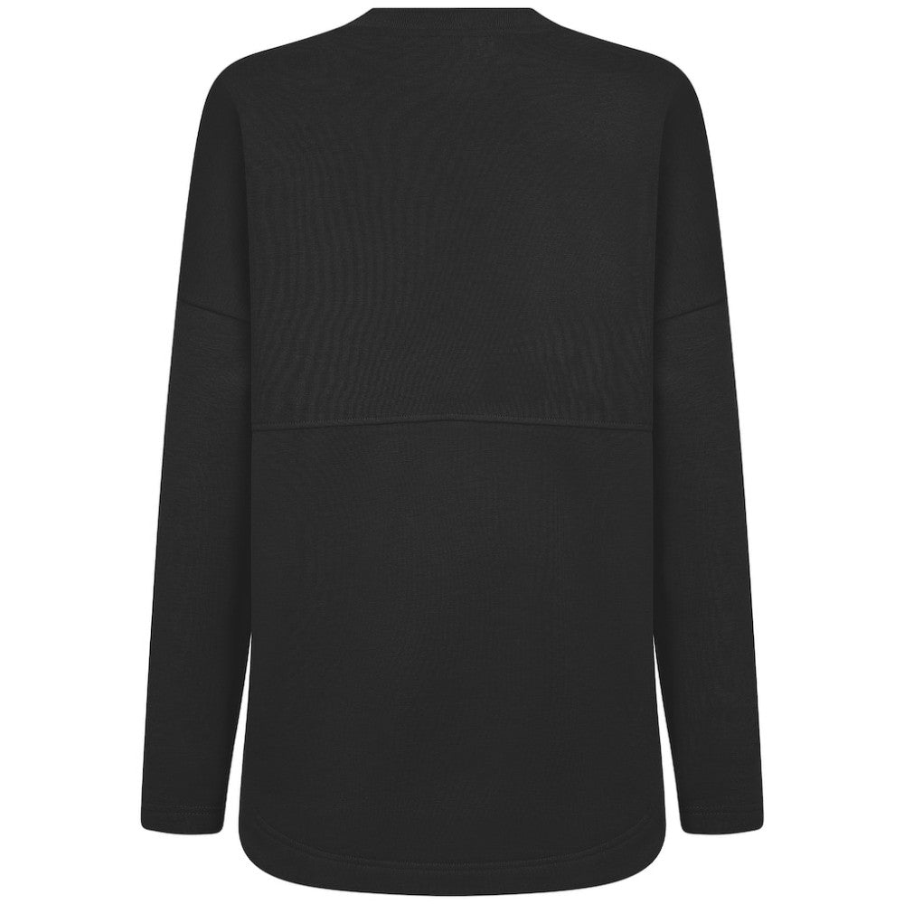 Atlanta Braves Levelwear Women's Oversized Beaudry Sizzle Top - Black Tops