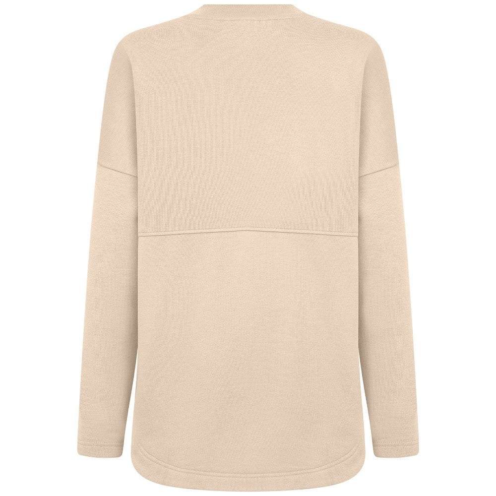Cincinnati Reds Levelwear Women's Oversized Beaudry Sizzle Top - Khaki Tops