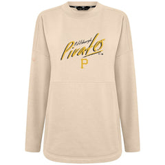 Pittsburgh Pirates Levelwear Women's Oversized Beaudry Sizzle Top - Khaki Tops