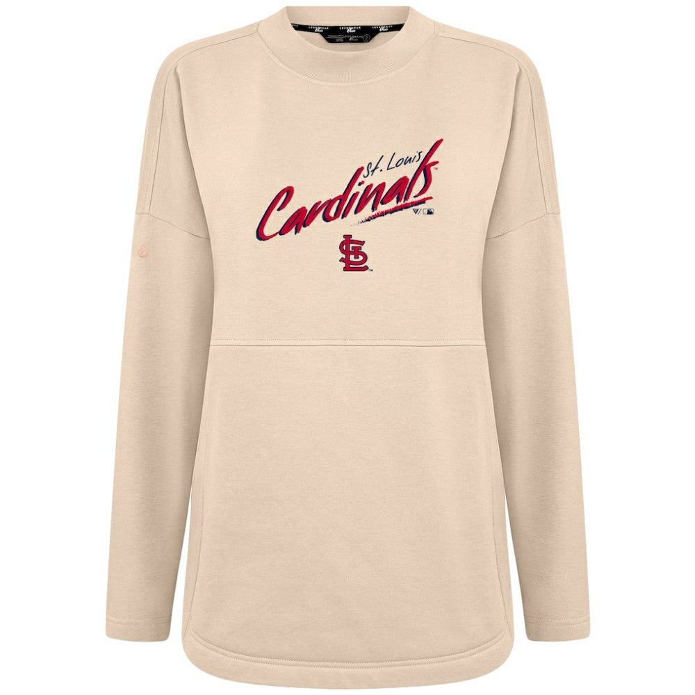 St. Louis Cardinals Levelwear Women's Oversized Beaudry Sizzle Top - Khaki Tops