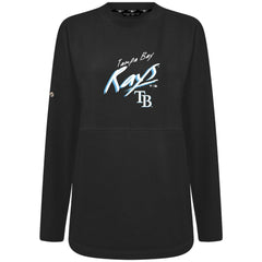 Tampa Bay Rays Levelwear Women's Oversized Beaudry Sizzle Top - Black Tops