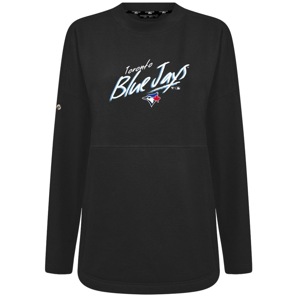 Toronto Blue Jays Levelwear Women's Oversized Beaudry Sizzle Top - Black Tops