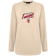 Minnesota Twins Levelwear Women's Oversized Beaudry Sizzle Top - Khaki Tops