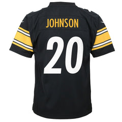 Kaleb Johnson Pittsburgh Steelers Youth Team Game Jersey - Black Jerseys
