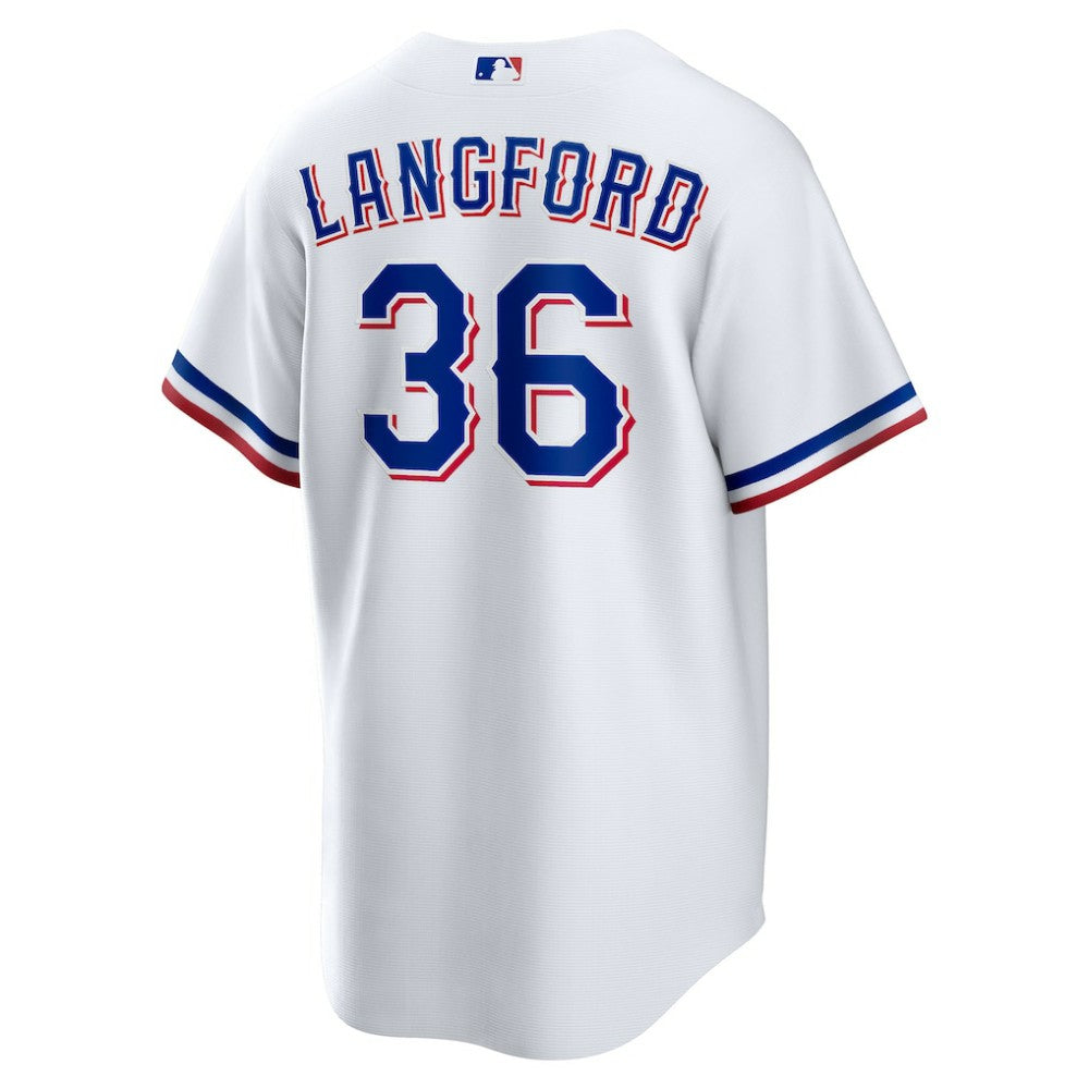 Wyatt Langford Texas Rangers Nike  Youth Home Replica Jersey - White Jerseys