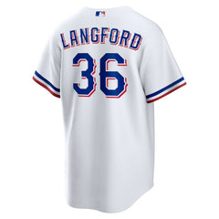 Wyatt Langford Texas Rangers Nike  Youth Home Replica Jersey - White Jerseys