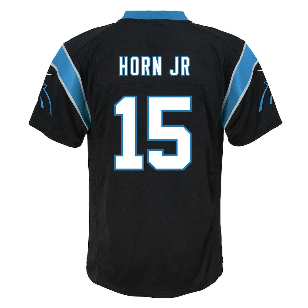 Jimmy Horn Jr. Carolina Panthers Youth Team Game Jersey - Black Jerseys