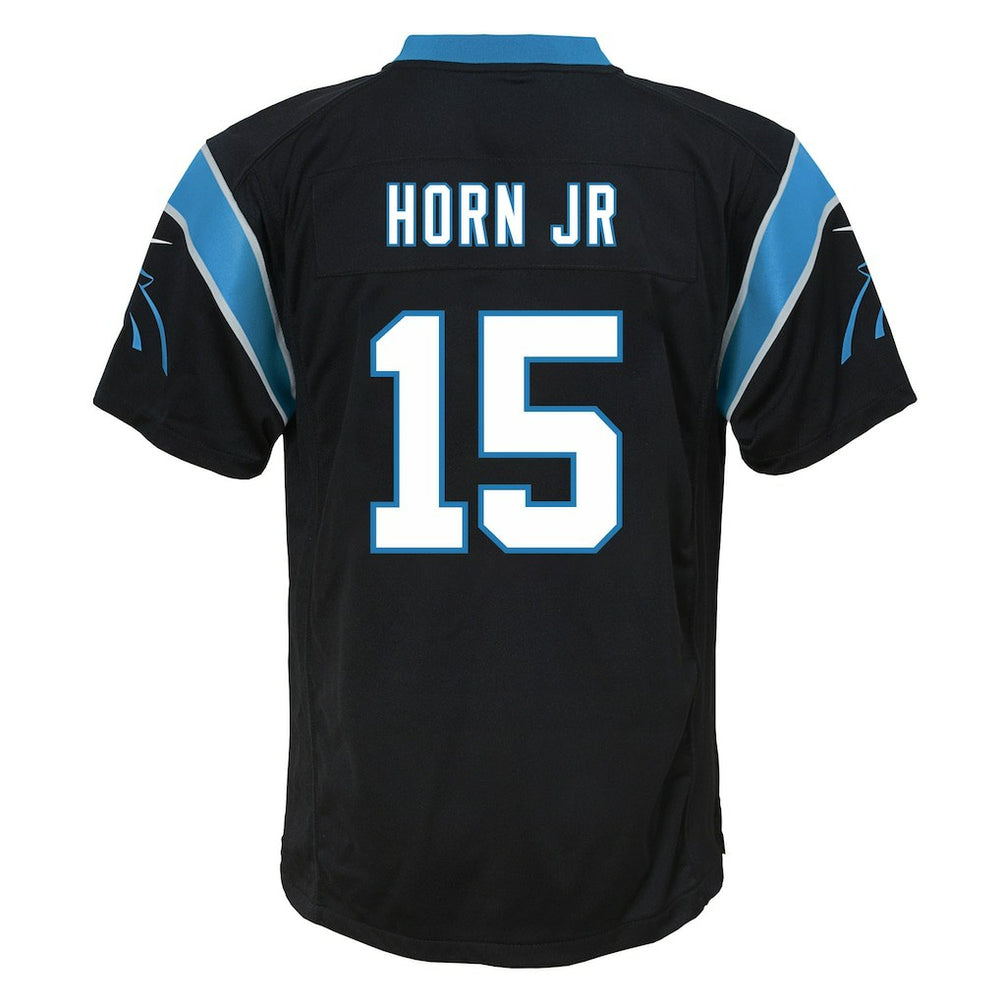 Jimmy Horn Jr. Carolina Panthers Youth Team Game Jersey - Black Jerseys
