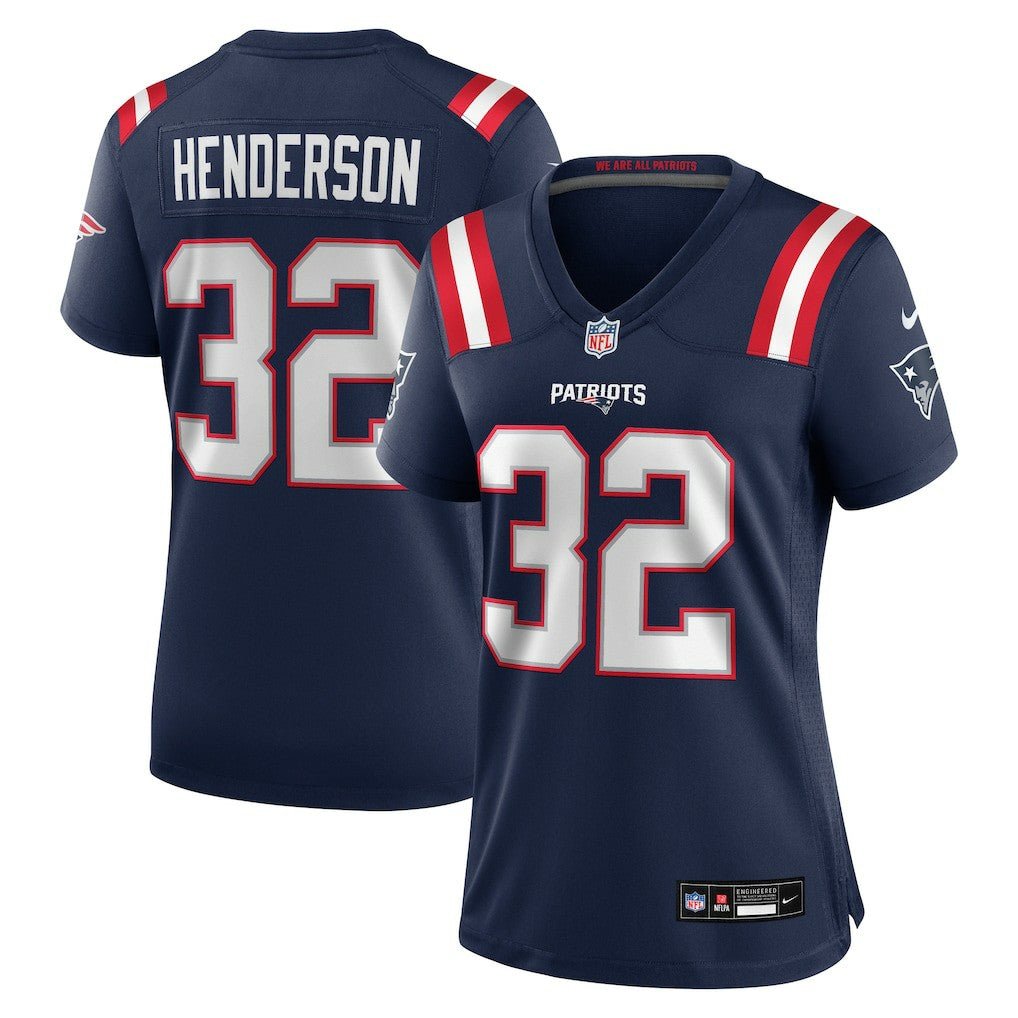 TreVeyon Henderson New England Patriots Women's Game Jersey - Navy Jerseys