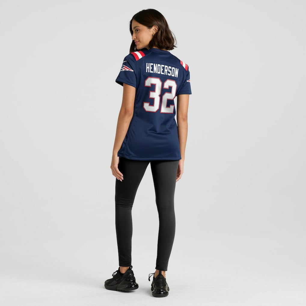 TreVeyon Henderson New England Patriots Women's Game Jersey - Navy Jerseys