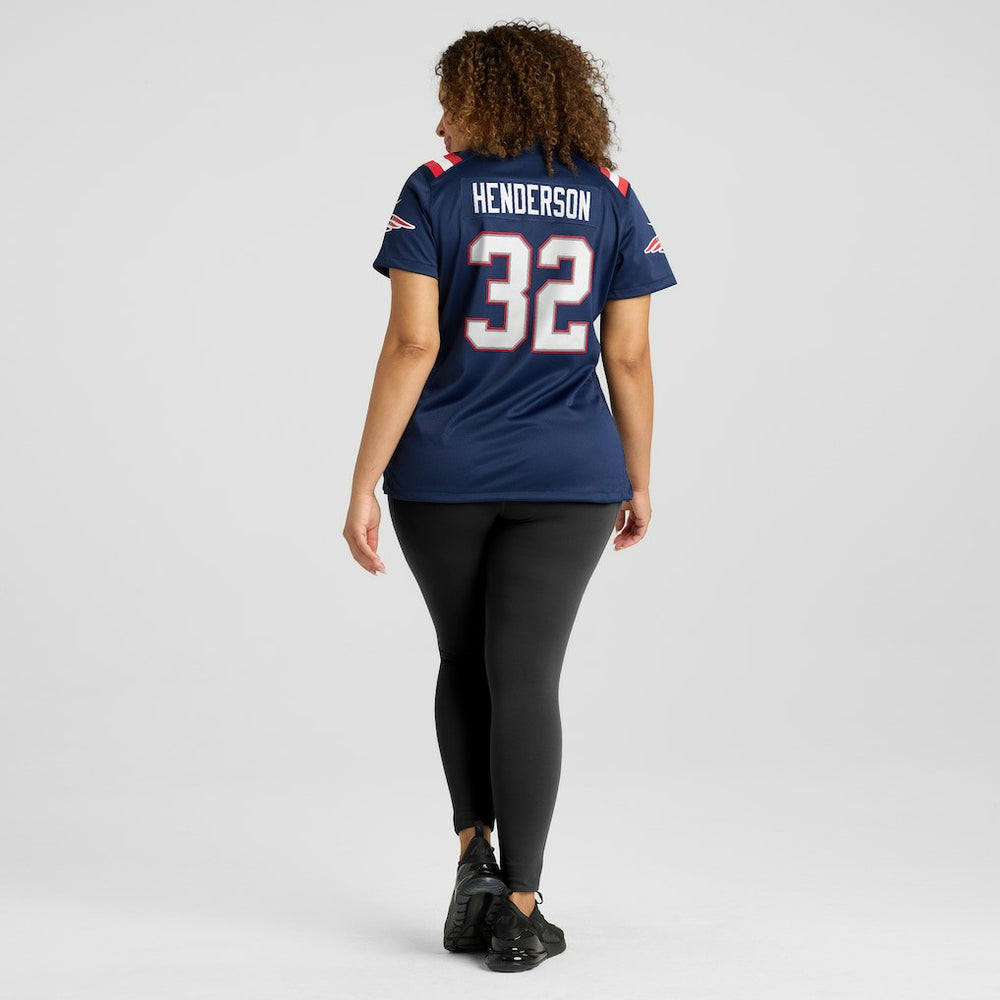 TreVeyon Henderson New England Patriots Women's Game Jersey - Navy Jerseys