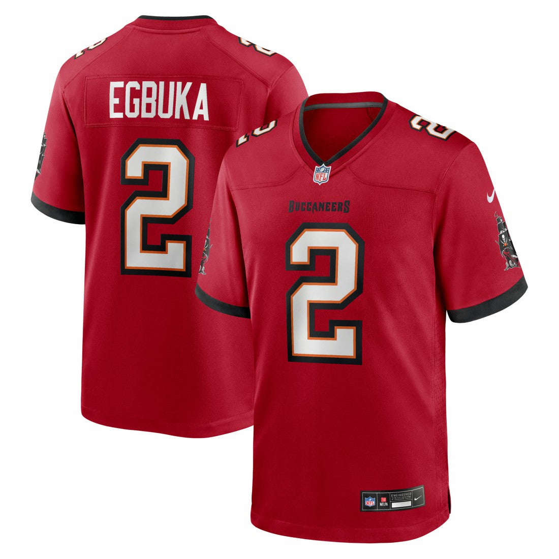 Emeka Egbuka Tampa Bay Buccaneers Team Game Jersey - Red Jerseys