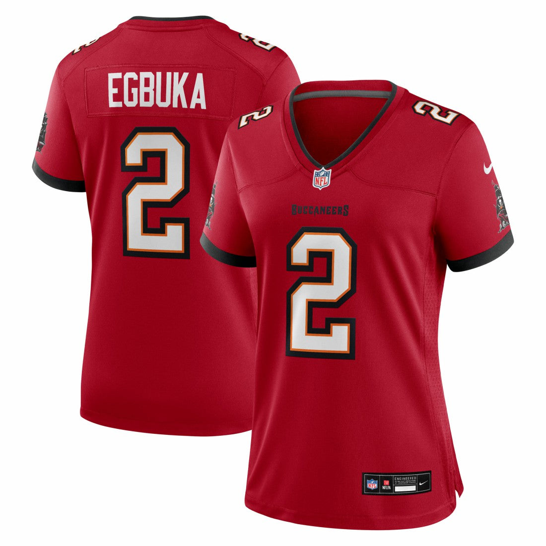 Emeka Egbuka Tampa Bay Buccaneers Women's Team Game Jersey - Red Jerseys