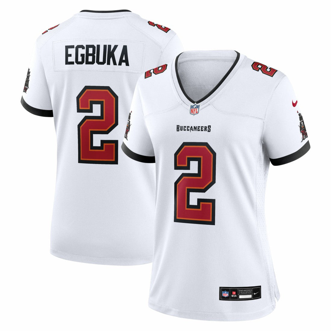Emeka Egbuka Tampa Bay Buccaneers Women's Game Jersey - White Jerseys