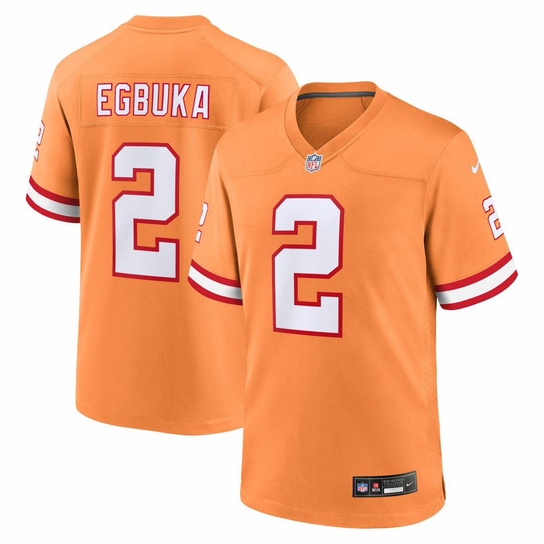 Emeka Egbuka Tampa Bay Buccaneers Alternate 2 Game Jersey - Creamsicle Jerseys