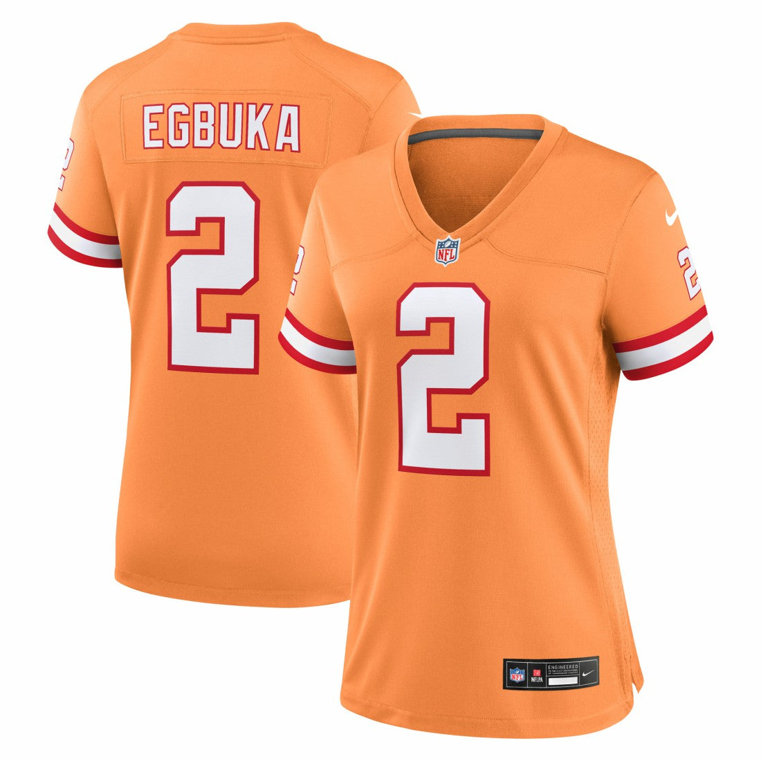 Emeka Egbuka Tampa Bay Buccaneers Women's Alternate 2 Game Jersey - Creamsicle Jerseys