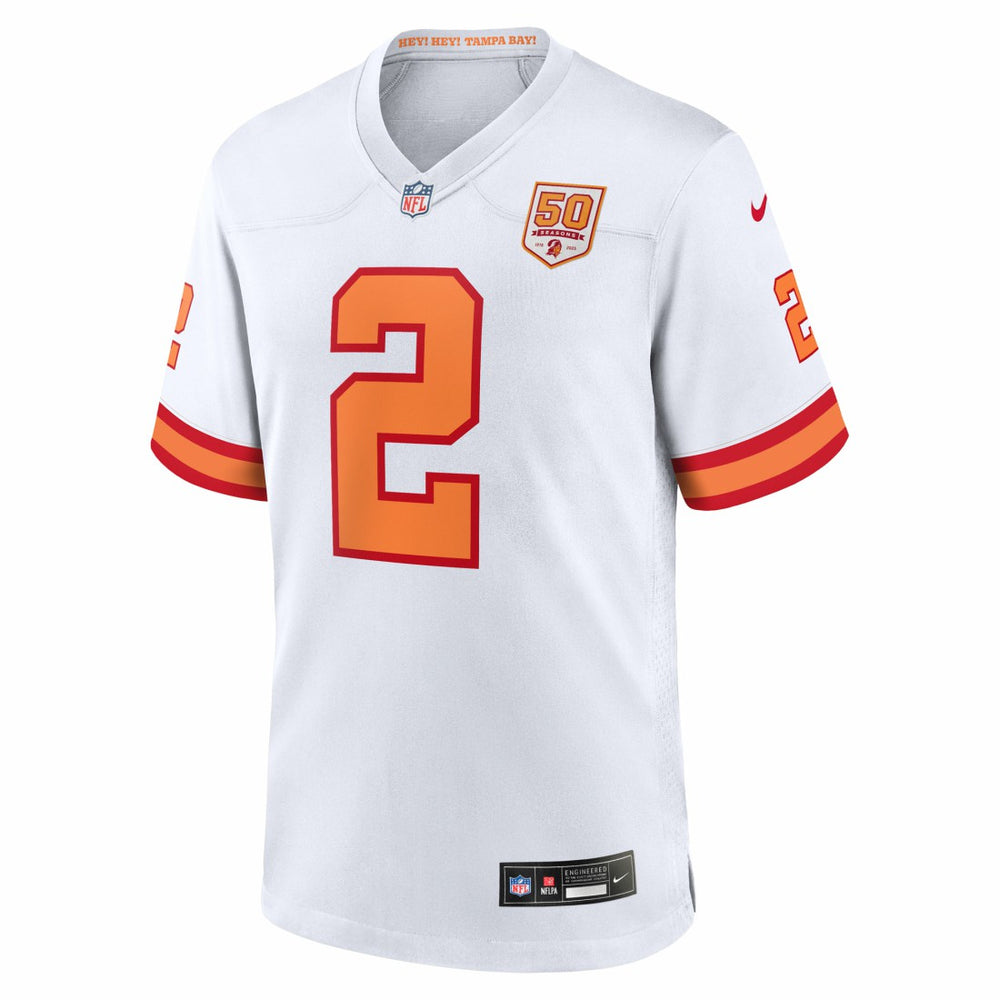 Emeka Egbuka '76 Tampa Bay Buccaneers Alternate 50th Season Game Jersey - '76 White Jerseys