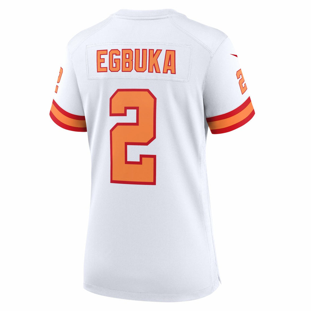 Emeka Egbuka '76 Tampa Bay Buccaneers Women's Alternate 50th Season Game Jersey - White Jerseys