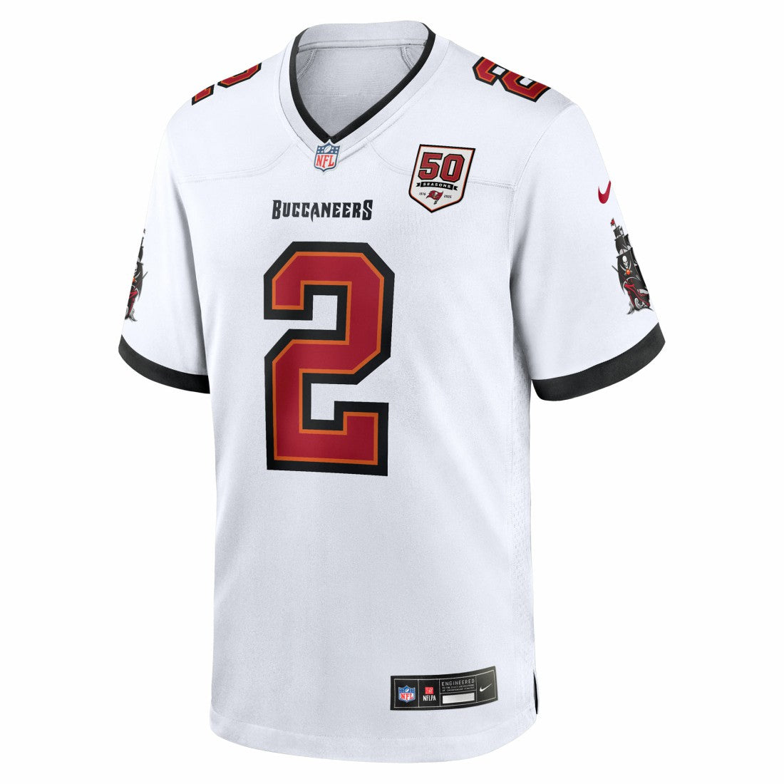 Emeka Egbuka Tampa Bay Buccaneers 50th Season Game Jersey - White Jerseys