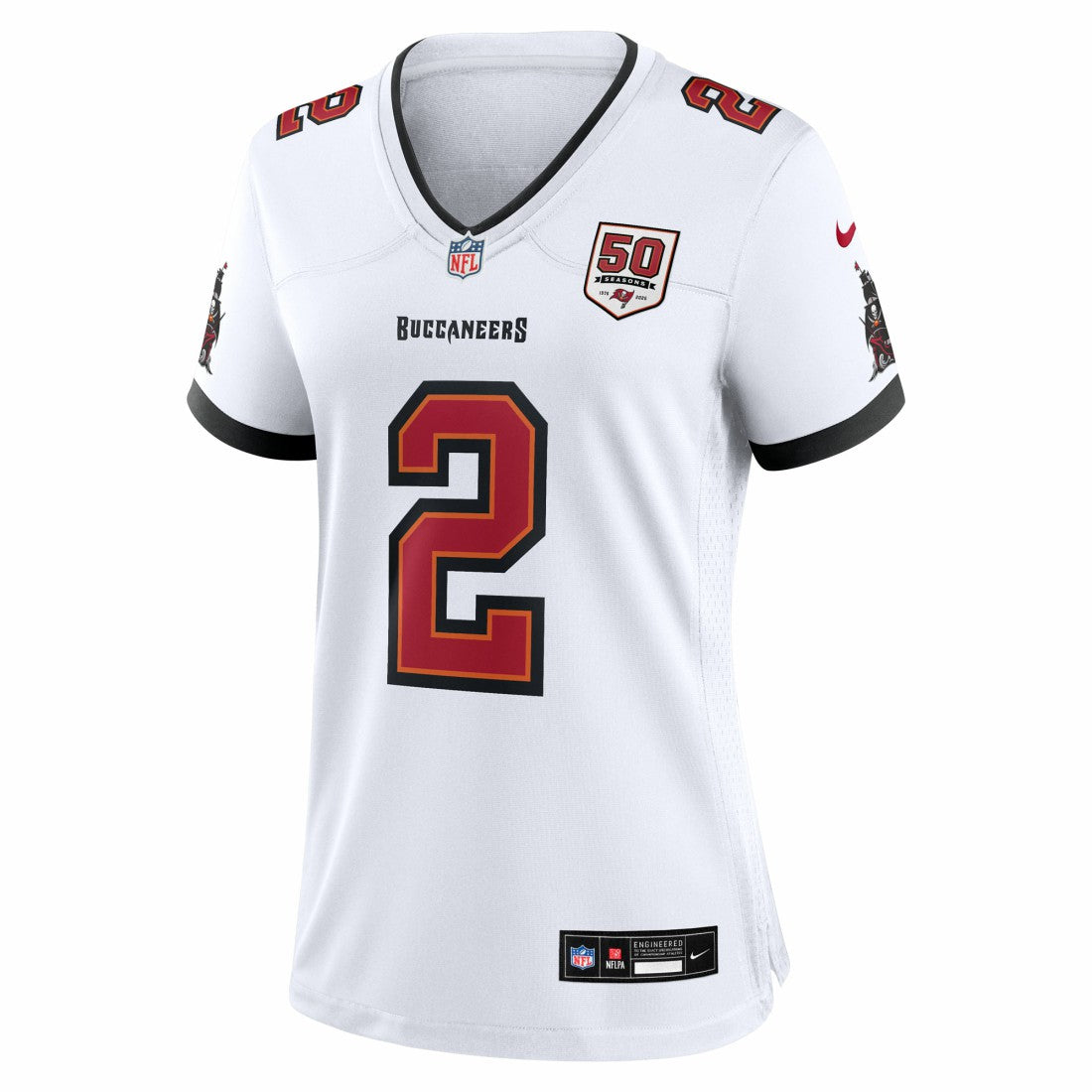Emeka Egbuka Tampa Bay Buccaneers Women's 50th Season Game Jersey - White Jerseys
