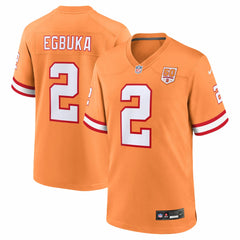 Emeka Egbuka Tampa Bay Buccaneers Alternate 2 50th Season Game Jersey - Creamsicle Jerseys