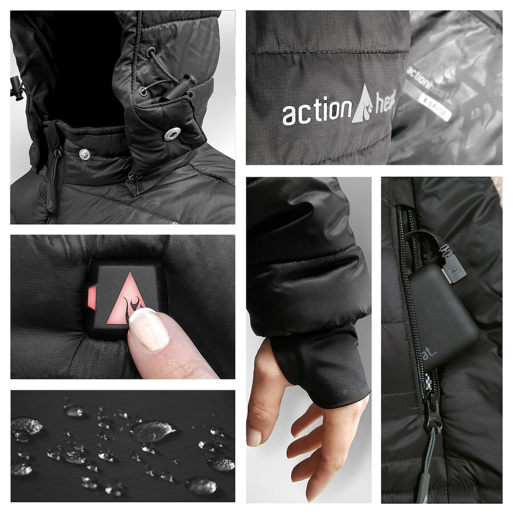 Washington Commanders ActionHeat 5V Battery Heated Full-Zip Hoodie Puffer Jacket - Black Hoodies